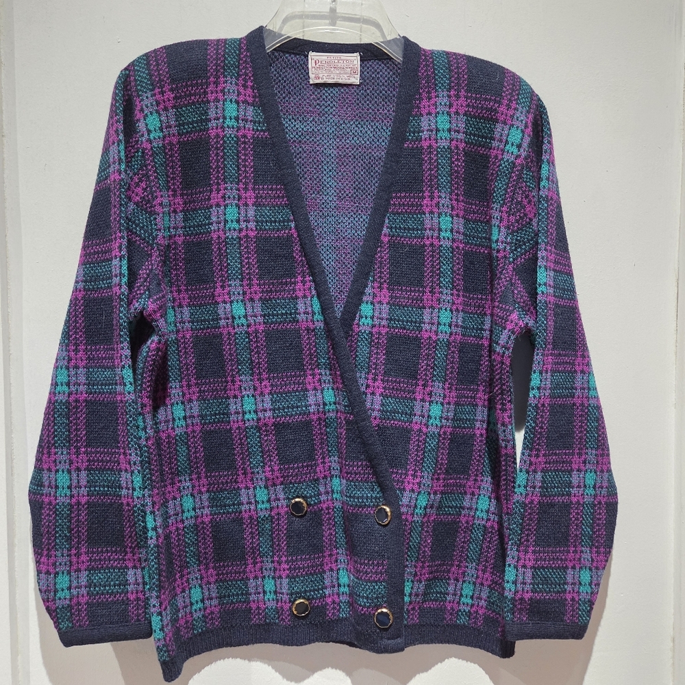 Vintage Cardigan Virgin Wool Sweater 90s Pendleton